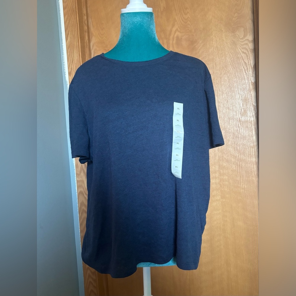 Banana Republic Deep Blue Short Sleeve Tee